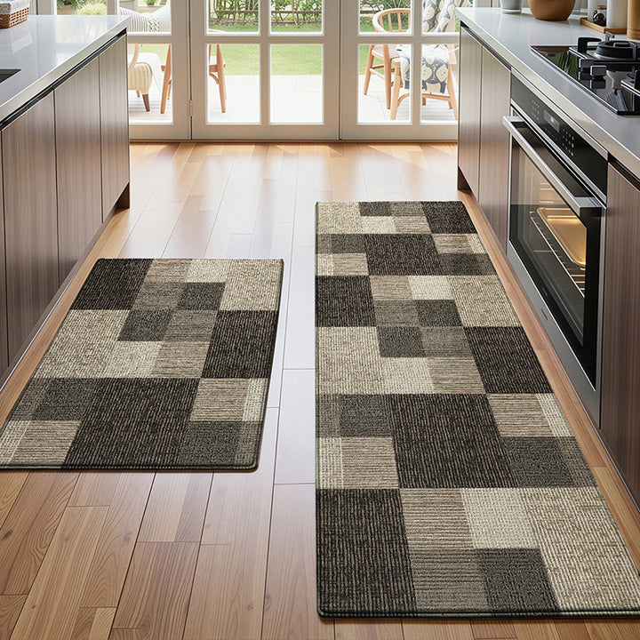 Textured Patterned Kitchen Runner Mat Kalsten