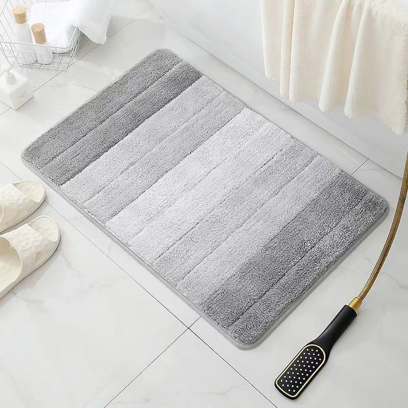 Plush Soft Striped Bath Mat