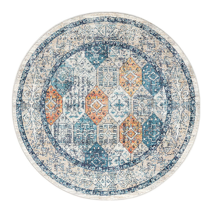 Vintage-Inspired Round Area Rug Kalsten 1791538275