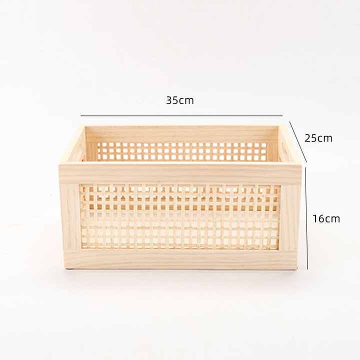 Versatile Wooden Storage Basket Kalsten