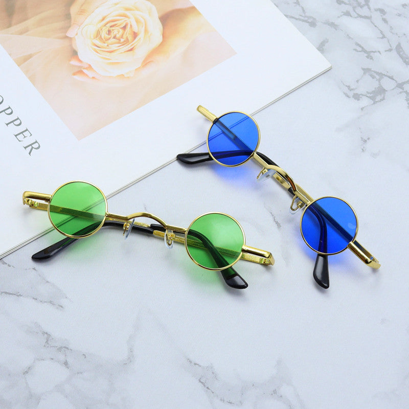 Retro-Inspired Round Metal Frame Sunglasses Kalsten