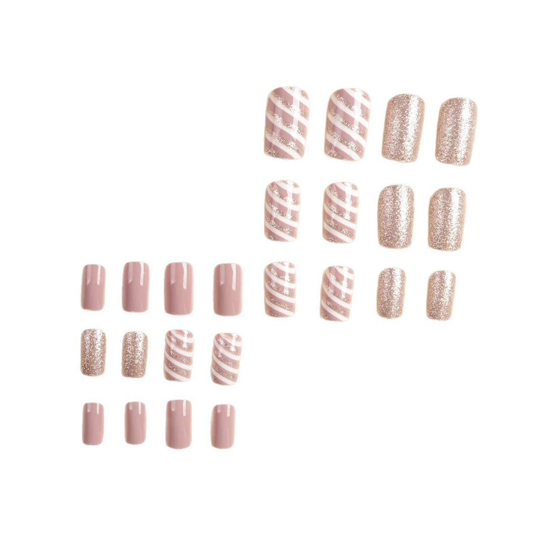 Glittery Press-On Nail Tips Set Kalsten