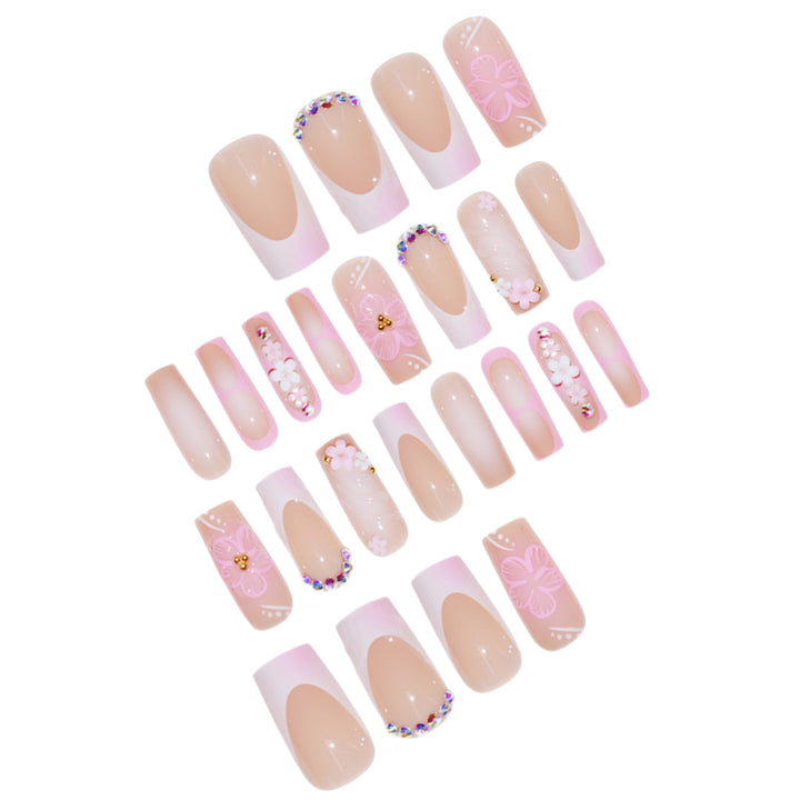Artistic 3D Floral Press-On Nail Extenders Kalsten