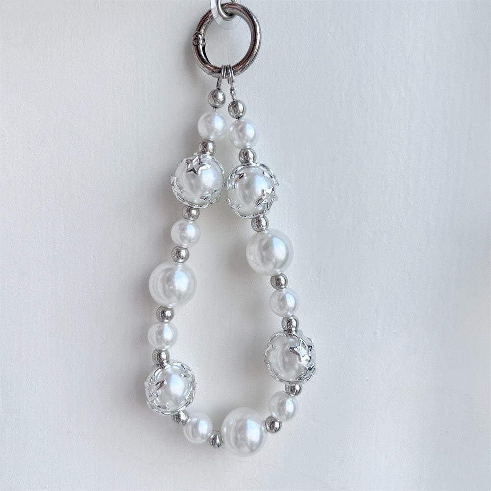 Elegant Pearl-Embellished Charm Keychain Kalsten