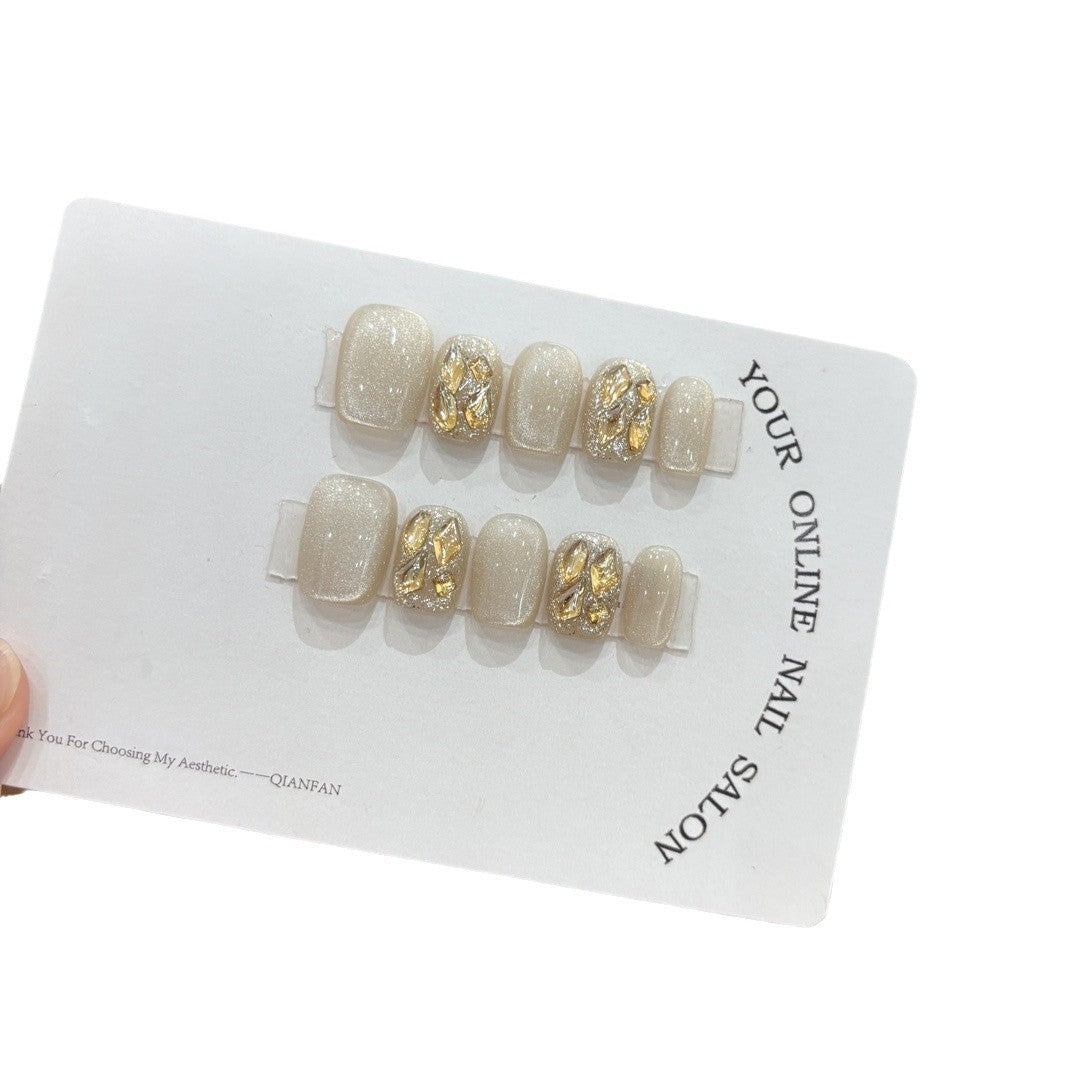 Artifical nail tips with glitter and rhinestones Kalsten