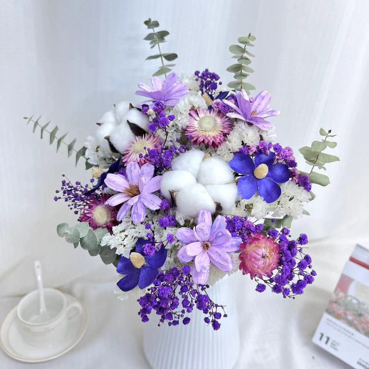 Dried Floral Cotton Arrangement