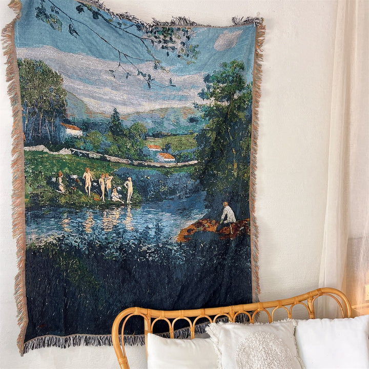 Artistic Landscape Throw Blanket