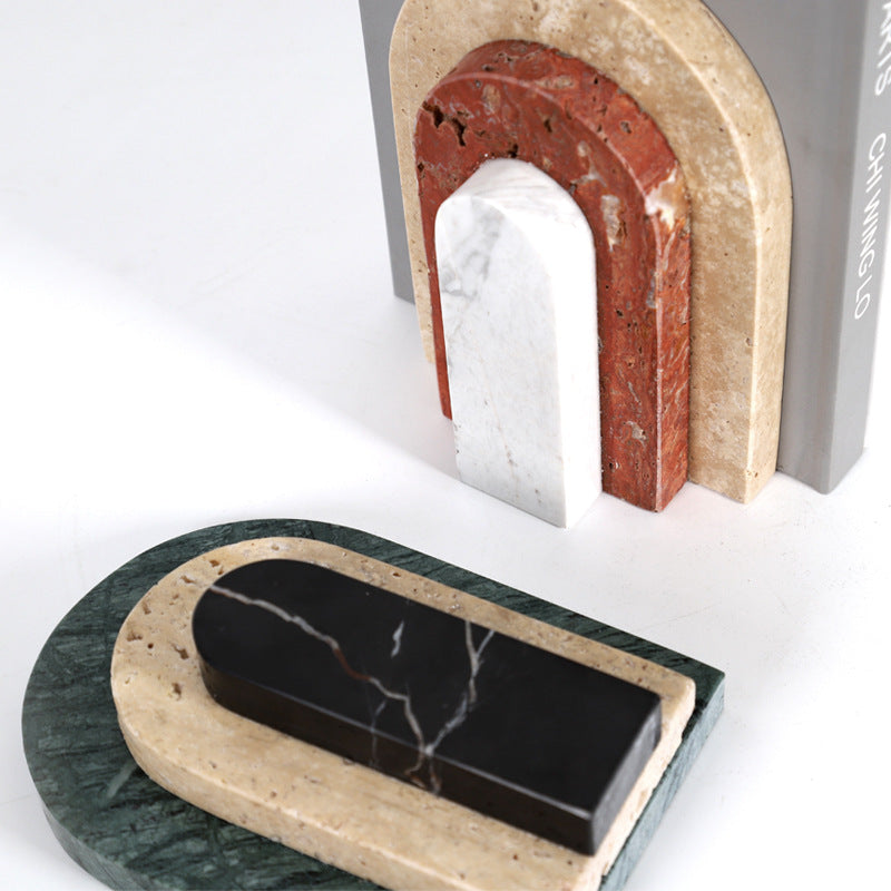 Artistic Marble Bookends