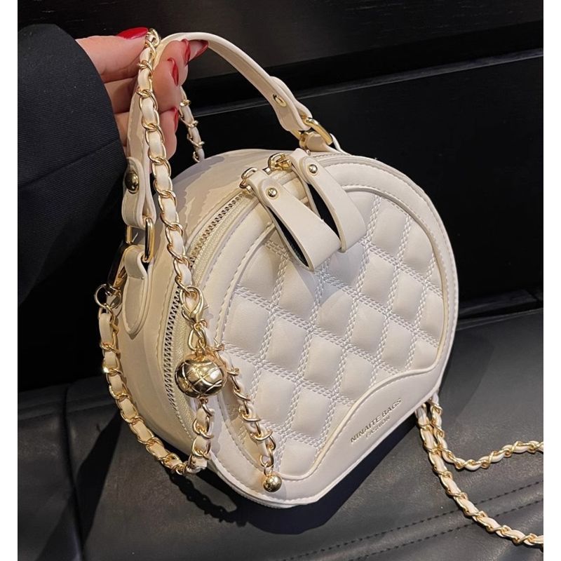 Quilted Round Crossbody Bag Kalsten