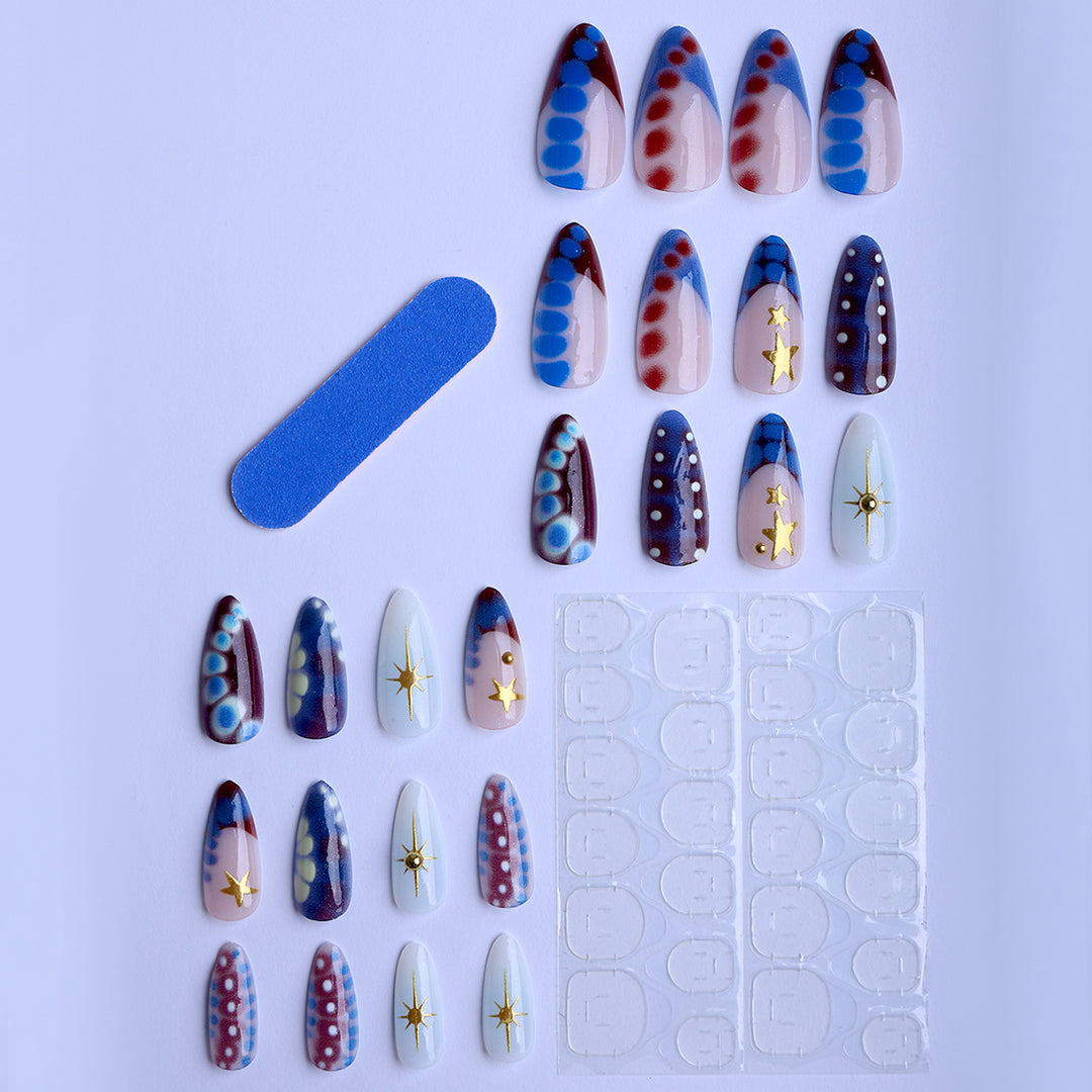 Handcrafted Artifical Nails with Unique Design Kalsten