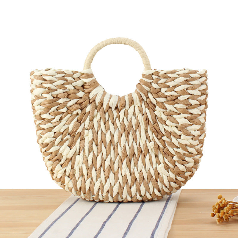 Handbag Made of Handmade Woven Material with Modern Design Kalsten