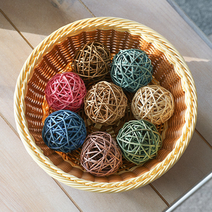 Unisex Handwoven Decorative Basket with Natural Shape Kalsten