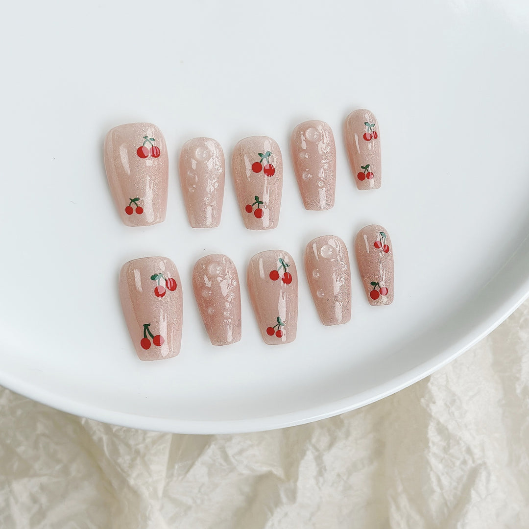Cherry Blossom Decorative Press-On Nails