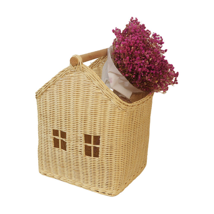 Woven House-Shaped Storage Basket Kalsten