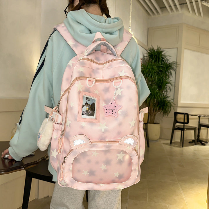 Backpack with Cute Applications and Thoughtful Storage Kalsten