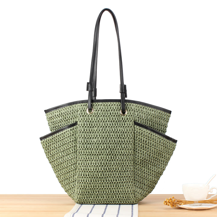 Tote bag with sophisticated compartment design and durable leather handles Kalsten