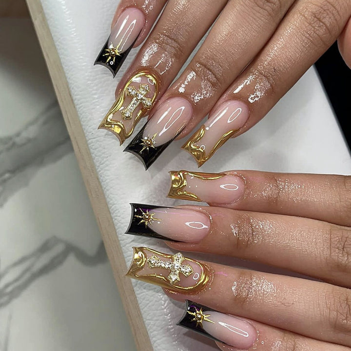 Elegant Structured Press-On Nail Art Set Kalsten
