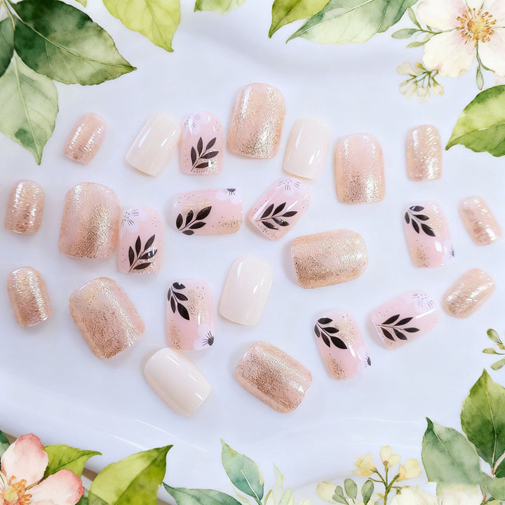 Elegant Floral Graphic Nail Set Kalsten