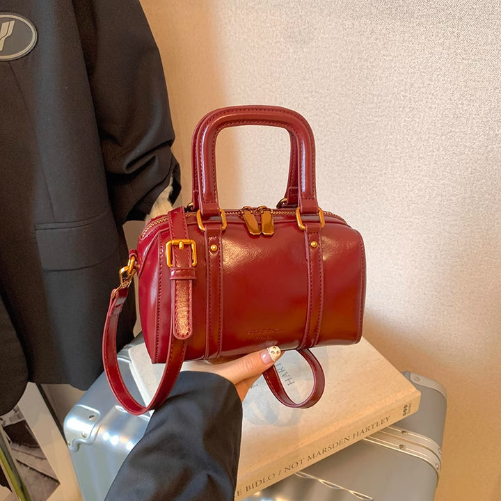 Soft Leather Handheld Satchel Kalsten