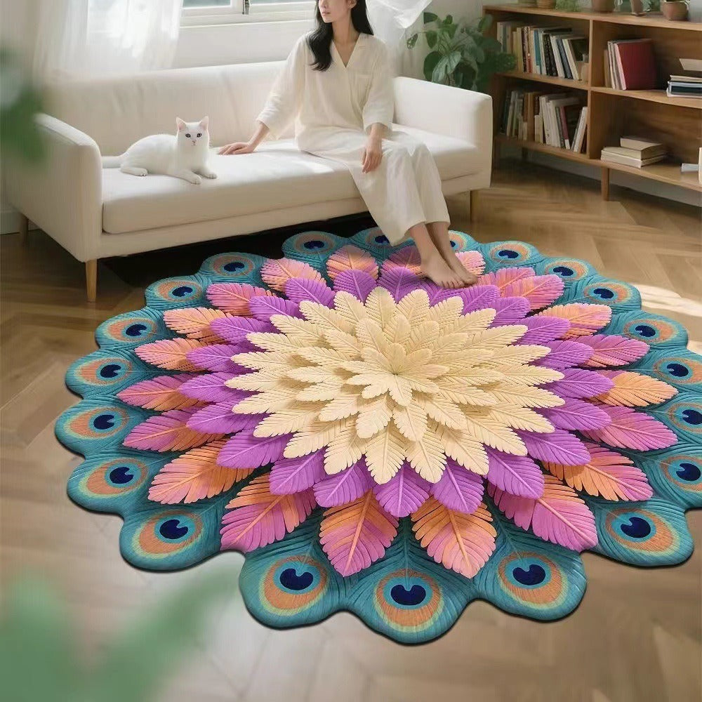 Floral-Themed Memory Foam Area Rug Kalsten