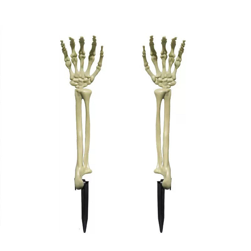 Creepy skeleton garden stakes