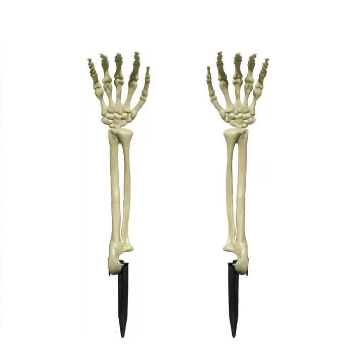 Creepy skeleton garden stakes