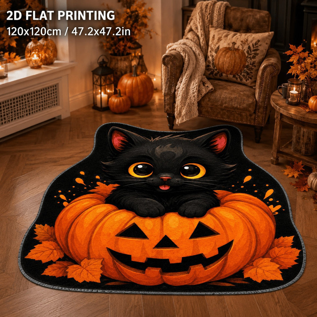 Halloween Cat Design Area Rug for Home