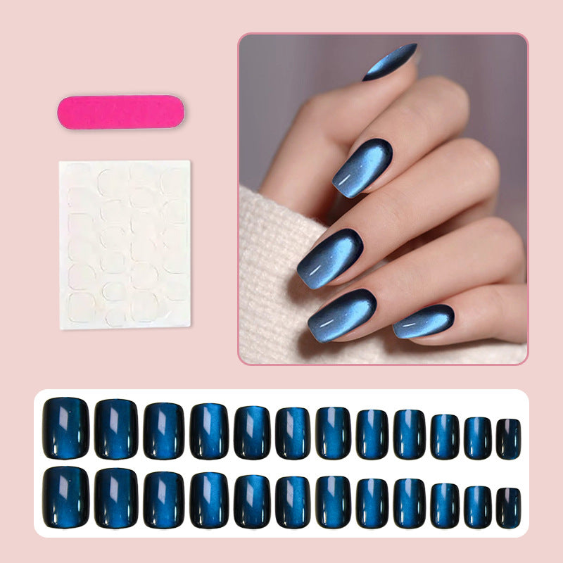 Acrylic nail set with exclusive ombre design and shimmering shine Kalsten