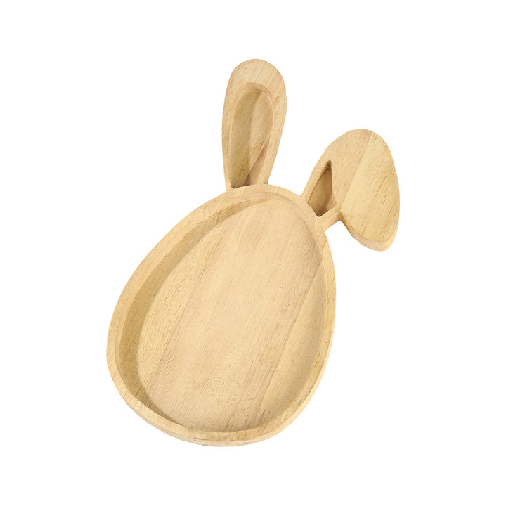 Christmas tree-shaped serving board made of solid wood with carved groove