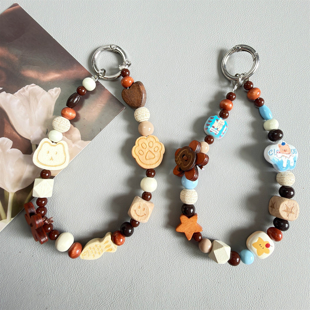 Decorative Wooden Charm Keychain Kalsten