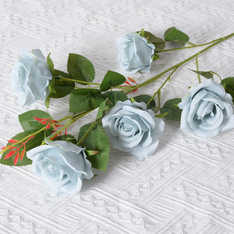 Artificial Silk Floral Rose Stem
