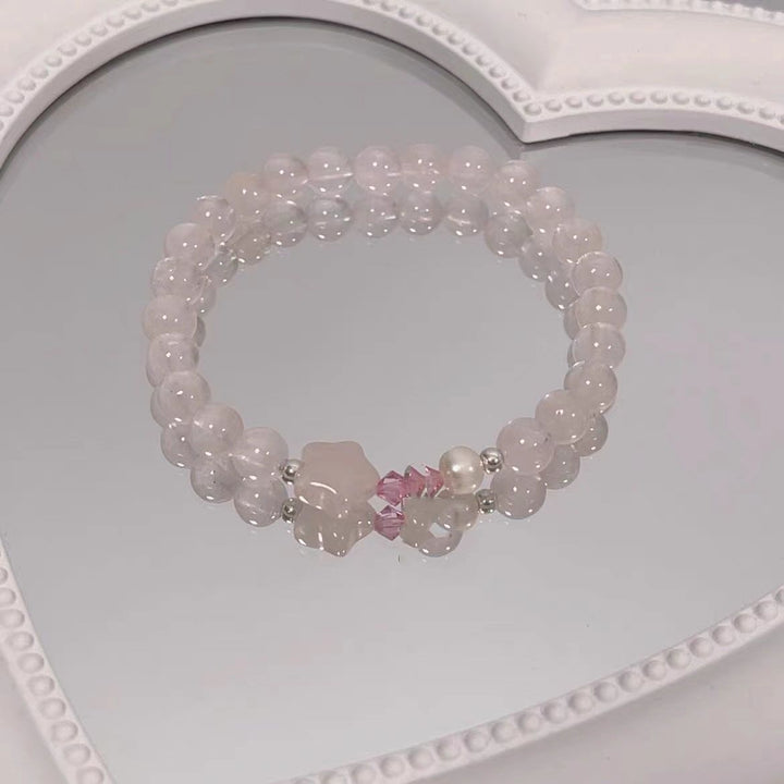 Elegant Rose Quartz Stretch Bracelet Kalsten