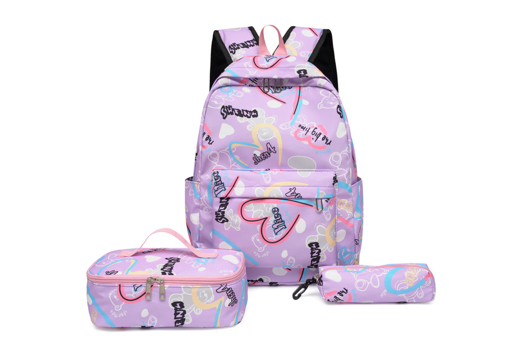 Backpack set with insulated lunch box and pencil case Kalsten