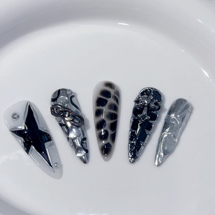 Gothic Themed Press-On Nail Set