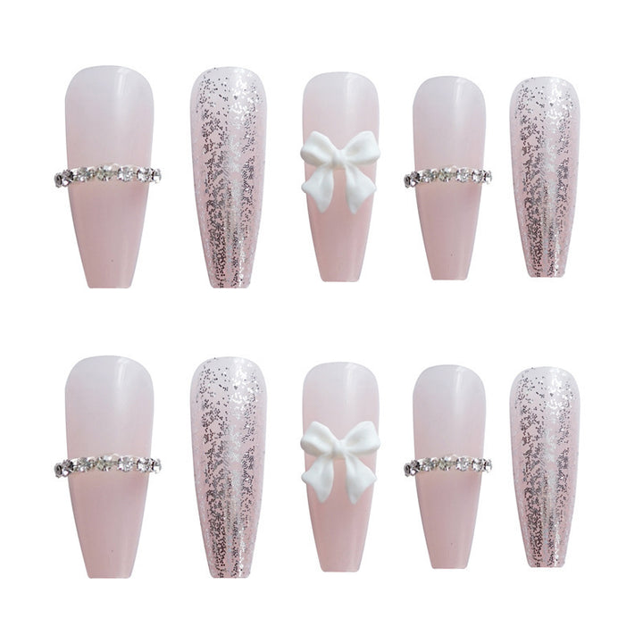 Elegant Long Stiletto Press-On Nail Art