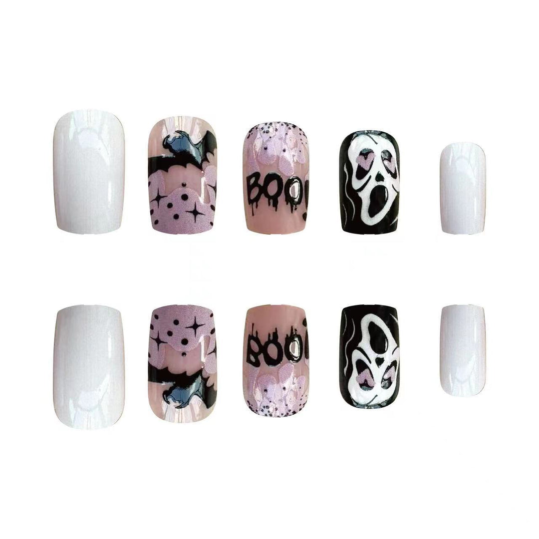 Halloween Fake Nail Set with Creative Scary Motifs Kalsten