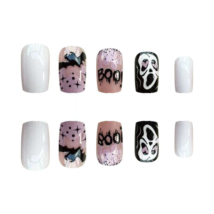 Halloween Fake Nail Set with Creative Scary Motifs Kalsten