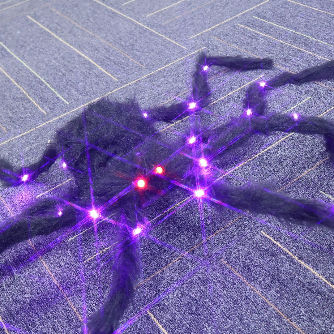 Creepy Halloween Spider Decoration with LED Lighting