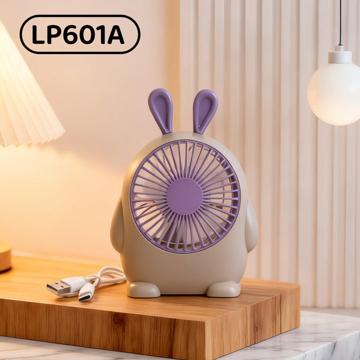 Ladies Portable Mini Table Fan with Cute Character Design Kalsten