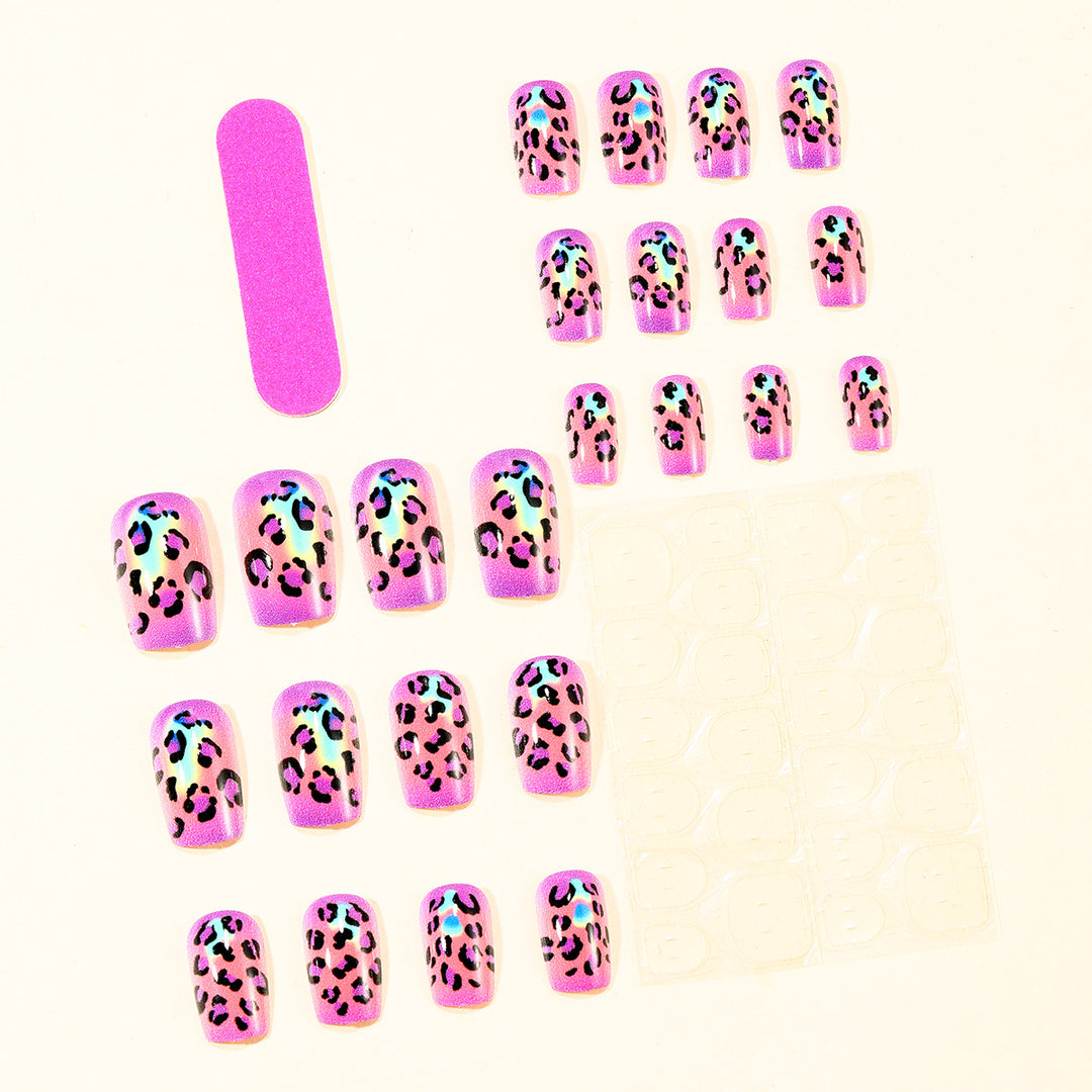 Artistic Leopard Print Gel Nail Extensions Kalsten