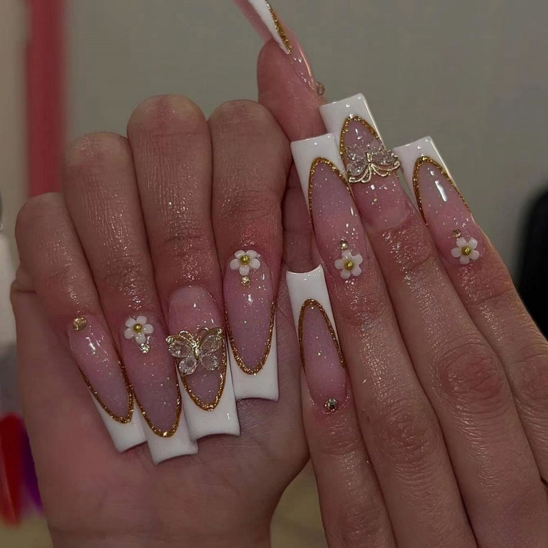 Elegant Long Stiletto Press-On Nail Enhancements Kalsten