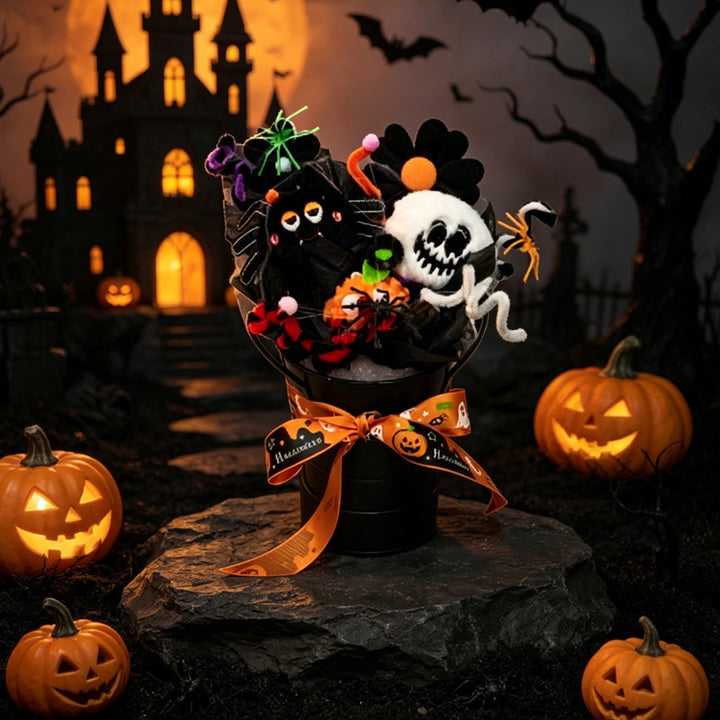 Halloween-Themed Decorative Bucket Arrangement Kalsten