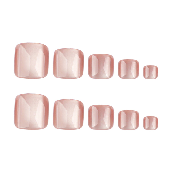 Artful toenail art with elegant mother-of-pearl finish Kalsten