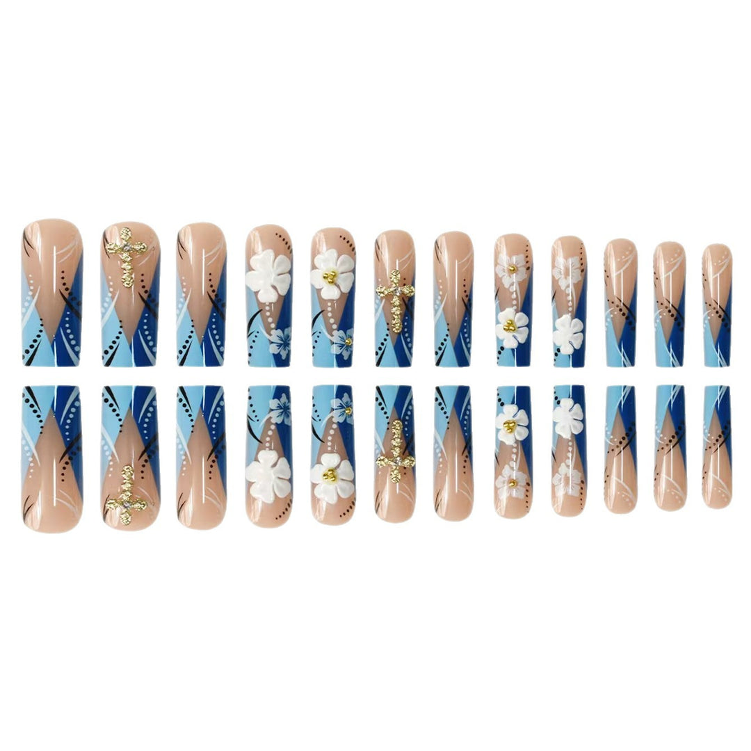 Decorative Floral Nail Art Extensions Kalsten
