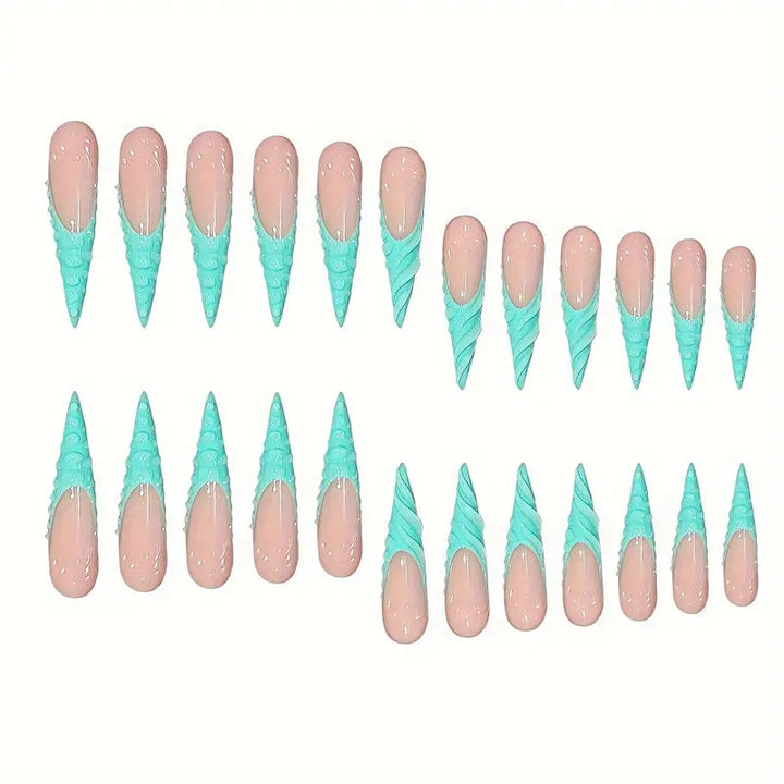 Unique 3D Shell-Inspired Press-On Nail Art Kalsten