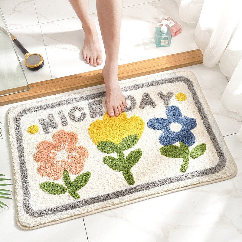Whimsical Rainbow Bath Mat