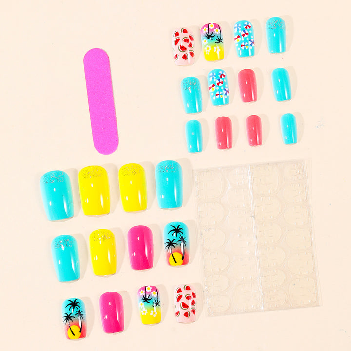 Tropical-Inspired Nail Art Set Kalsten