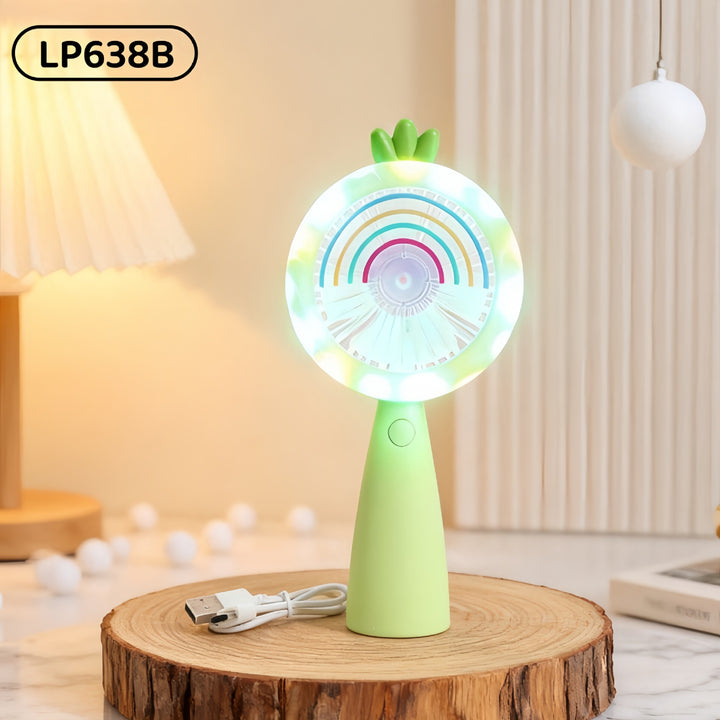 Women Portable USB Hand Fan with LED Lighting Kalsten