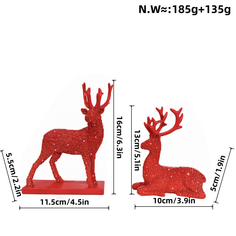 Glittering Reindeer Decorative Figure Kalsten