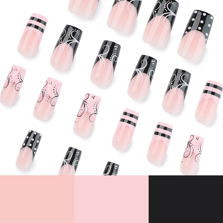 Artistic acrylic nails in elegant design Kalsten